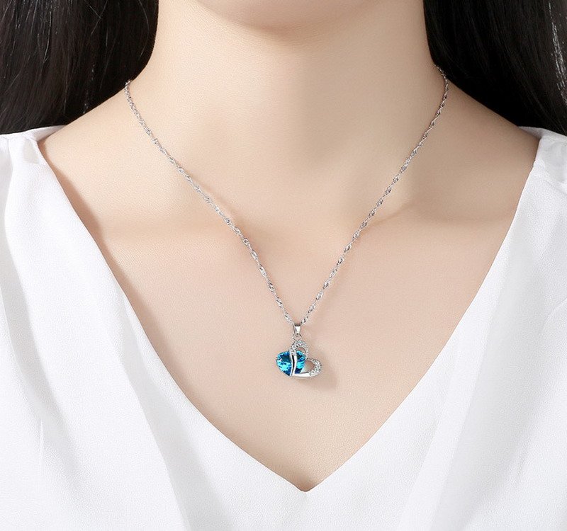 Purple Heart Zirconia Rhodium-Plated Brass Jewelry Set-VENUSACC Purple Heart Zirconia Rhodium-Plated Brass Jewelry Set-VENUSACC