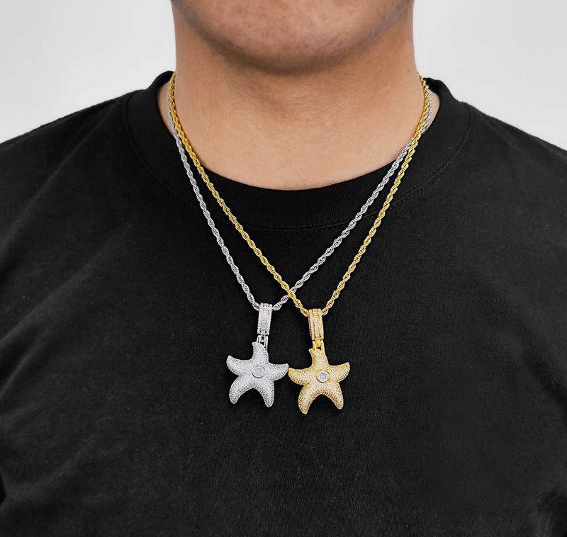 Fashion Starfish Men’s Brass Jewelry-VENUSACC Fashion Starfish Men’s Brass Jewelry-VENUSACC