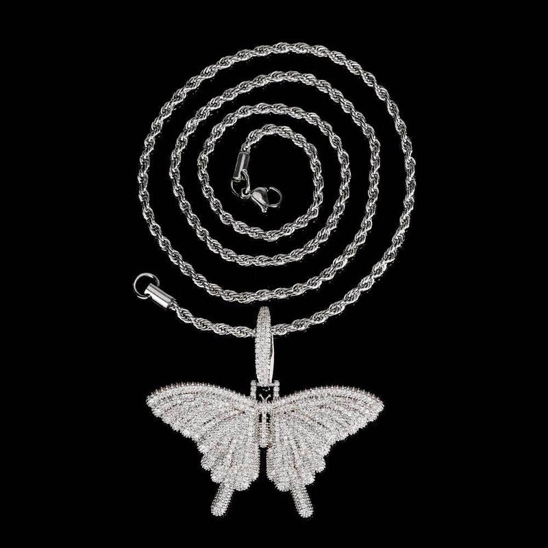 Venusacc Butterfly Fashion Men's Brass Necklace - Image 4