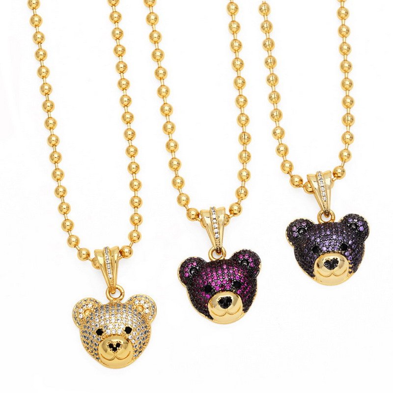 Venusacc Bear Gold-Plated Brass Necklace-VENUSACC Venusacc Bear Gold-Plated Brass Necklace-VENUSACC