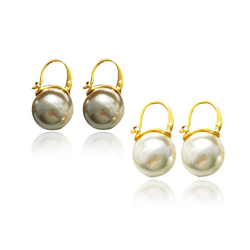 Fashion Pearl Imitation Gold Plated Earrings