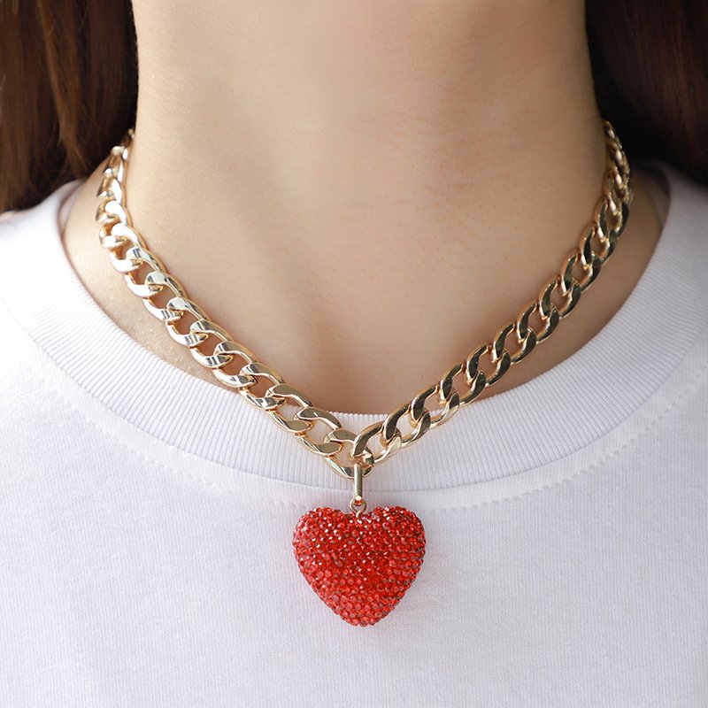 Red Heart Shape Jewelry Set - Image 2
