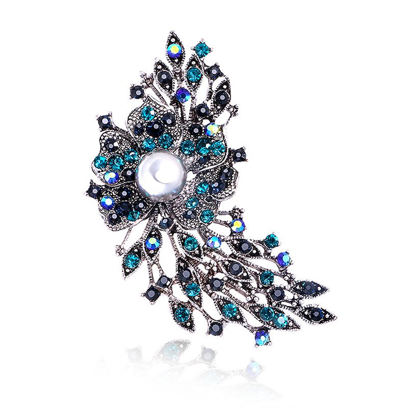 Fashion Brooch Multicolor Rhinestone Flower