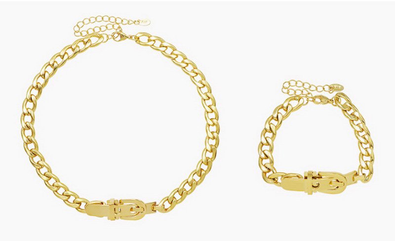 Women Hip Hop Fashion Chain Jewelry Set