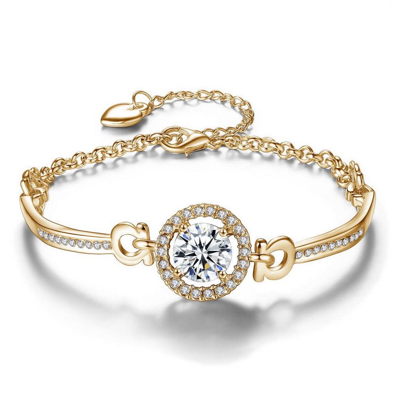 Wholesale Crystal Brass Butterfly Bracelet